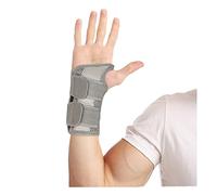 Tutore Tunnel Carpale Sinistro Notturno Polsiera Tunnel Carpale da Lavoro Traspirante Tutore Polso Tunnel Carpale Supporti per Mano e Polso Elastica Fascia per Polso Tendinite,Artrite,Grigio-S/M