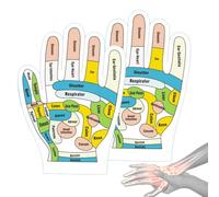 Tutorial Reflexology Gloves - Polyester English Version Hand Massage Print