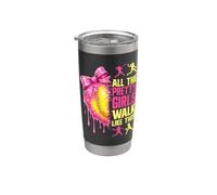 Tutte le belle ragazze camminano come questo giocatore di softball giovani Bicchiere termico in acciaio inox doppia parete