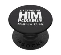Tutte le cose sono LuiPossibile Matteo 19:26 PopSockets PopGrip Adesivo