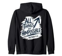 Tutte Le Cose Sono possibili Matteo 19:26 Felpa con Cappuccio