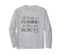 Tutte Le Cose Sono possibili per Coloro Che credono MC 9:23 Maglia a Manica