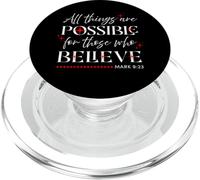 Tutte le cose sono possibili per coloro che credono Mc 9:23 PopSockets PopGrip per MagSafe