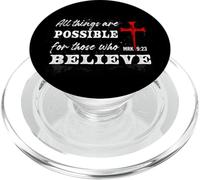 Tutte le cose sono possibili per coloro che credono Mc 9:23 PopSockets PopGrip per MagSafe