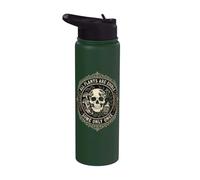 Tutte le piante commestibili alcune solo una volta teschio funghi foraggiamento umorismo Stainless Steel Insulated Water Bottle