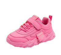 tutte le stagioni, scarpe sportive da ragazza, suola piatta, suola spessa, antiscivolo, allacciatura leggera, passante a gancio, tinta unita, comodo, casual, 39 signore, rosa intenso, 30 EU