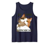 Tutte le vite Derserve Nine Cats Calico Cat Art Canotta