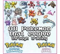 Tutti 18 Pokemon Che Evolve Attraverso Trading Brillante Diamante Shining Perla