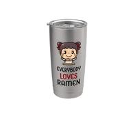 Tutti amano il ramen divertente giapponese tagliatelle cibo ragazza Bicchiere termico in acciaio inox doppia parete