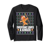 Tutti Amano Un Ginger Ugly Christmas Sweater Cookie Meme Maglia a Manica