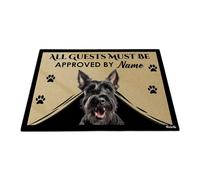 Tutti Gli Ospiti Devono Essere Approvati - Cane Scottish Terrier Tappetini Porta Dingresso Facile Da Pulire Tappetino Da Bagno Antisporco Zerbino Di Benvenuto Per Interno Balcone Terrazzo 40X60 Cm