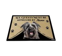 Tutti Gli Ospiti Devono Essere Approvati - Cane Skye Terrier Tappetini Porta Dingresso Lavabile Zerbino Di Benvenuto Facile Da Pulire Tappetino Da Bagno Per Balcone Soggiorno Camera Letto 40X60 Cm