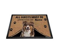Tutti Gli Ospiti Devono Essere Approvati Con My Love Dog Lovely Australian Shepherd Tappeto Ingresso Casa Antisporco Tappetini Porta Dingresso Confortevole Tappeti D'Ingresso 40X60Cm