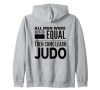 TUTTI GLI UOMINI IMPARANO JUDO Arti Marziali Guy Dichiarazione Studente Sensei Felpa con Cappuccio