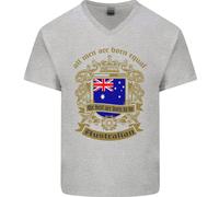 Tutti Gli Uomini Nascono Uguali Australiano Australia Maglietta In Cotone A V