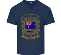 Tutti Gli Uomini Nascono Uguali Australiano Australia Maglietta In Cotone A V