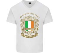 Tutti Gli Uomini Nascono Uguali Irish Irlanda Maglietta In Cotone A V Per Uomo