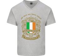 Tutti Gli Uomini Nascono Uguali Irish Irlanda Maglietta In Cotone A V Per Uomo