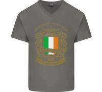 Tutti Gli Uomini Nascono Uguali Irish Irlanda Maglietta In Cotone A V Per Uomo
