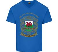 Tutti Gli Uomini Nascono Uguali Welshmen Galles T-Shirt In Cotone A V