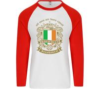 Tutti Gli Uomini Sono Nati Uguali Irish Ireland Uomo L/S Baseball T-Shirt