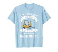 Tutti Gli Uomini Sono Uguali Magazziniere Maglietta, Uomo, Celeste, M