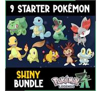 Tutti I 9 Starter Shiny Kalos Kanto Z-A Pokemon Bundle POKÉMON LEGENDS ZA PLZA