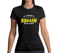Tutti i Care About È Squash E Like 3 Persone Maglietta Donna
