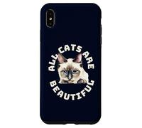 Tutti i gatti sono bellissimi e divertenti battiti cardiaci balinesi Custodia per iPhone XS Max