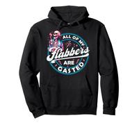 Tutti i Miei flabbers Sono Gasted Skeleton Funny Halloween Felpa con Cappuccio