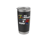Tutti i problemi possono essere risolti - Speed Cubing Puzzle Cube Funny Bicchiere termico in acciaio inox doppia parete
