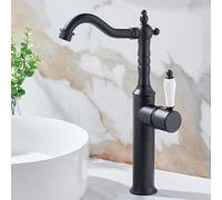 Tutti i rubinetti per lavabo in rame anticato, girevole a freddo e caldo in oro, colore nero opaco [modello sublime]