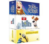 Coffret animation 3 films : tous en scène ; comme des bêtes ; les minions