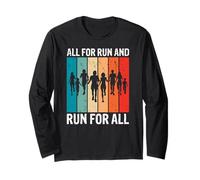 Tutti Insieme per Correre Uniti Running Famiglia Maglia a Manica
