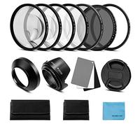 Tutti lente filtro kit accessori: filtro UV CPL ND regolabile (nd2-nd400), macro Close Up Filter set (+ 1, + 2, + 4, + 10), paraluce, Hot Shoe Cap ,3 in 1 Digital grigio bilanciamento del bianco card