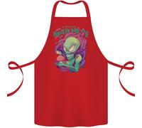 Tutti Mad Qui Alieno Magico Funghi Cotone Grembiule 100% Biologico