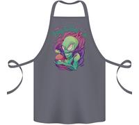 Tutti Mad Qui Alieno Magico Funghi Cotone Grembiule 100% Biologico
