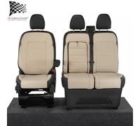 Tutti Nuovo Transit Custom Anteriore Seat Cover Similpelle (2023+ ) 2-Tone 1276