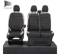 Tutti Nuovo Transit Custom Anteriore Seat Cover Similpelle (2023+ ) 2-Tone 1278