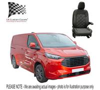 Tutti Nuovo Transit Custom Anteriore Seat Cover Similpelle (2025+ ) Nero 1273