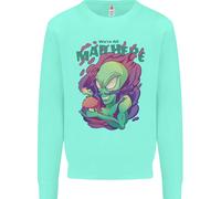 Tutti Pazzi Qui Felpa Con Cappuccio Alieno Funghi Magici Per Bambini