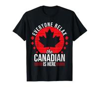Tutti Relax The Canadian Is Here Funny Canada Regali Maglietta
