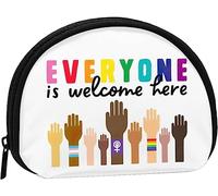 Tutti sono i benvenuti qui Pride Lgbtq Women And Girls Cute Fashion Coin Purse Wallet Bag Change Pouch Key Holder