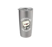 Tutti stavano combattendo il tofu divertente gioco di parole di Kung Fu Bicchiere termico in acciaio inox doppia parete
