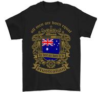 Tutti Uomo Sono Nato Equal Australiano Australia Uomo T-Shirt 100% Cotone