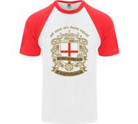 Tutti Uomo Sono Nato Equal Inglese Inghilterra DA UOMO S/S Baseball T-Shirt