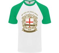 Tutti Uomo Sono Nato Equal Inglese Inghilterra DA UOMO S/S Baseball T-Shirt