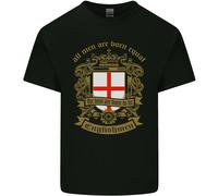 Tutti Uomo Sono Nato Equal Inglese Inghilterra Uomo Cotone T-Shirt
