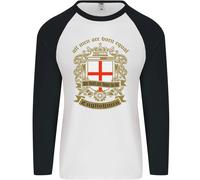 Tutti Uomo Sono Nato Equal Inglese Inghilterra Uomo L/S Baseball T-Shirt