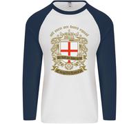 Tutti Uomo Sono Nato Equal Inglese Inghilterra Uomo L/S Baseball T-Shirt